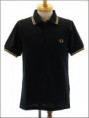 Polo Fred Perry - Preto/Dourado